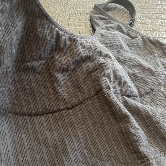 Yummie Black Sports Bra Top Cotton Rib Seamless Size L /XL - Picture 4 of 8